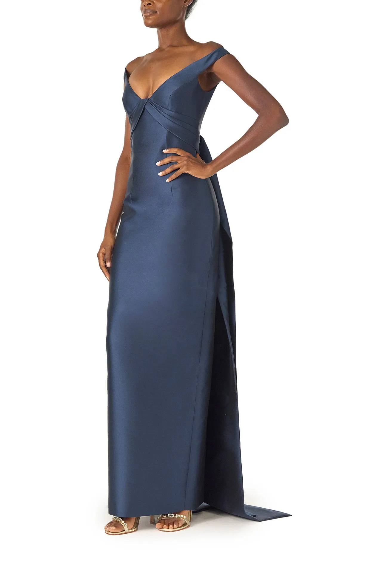 Off the Shoulder Mikado Gown sold by Monique Lhuillier product image thumbnail 3