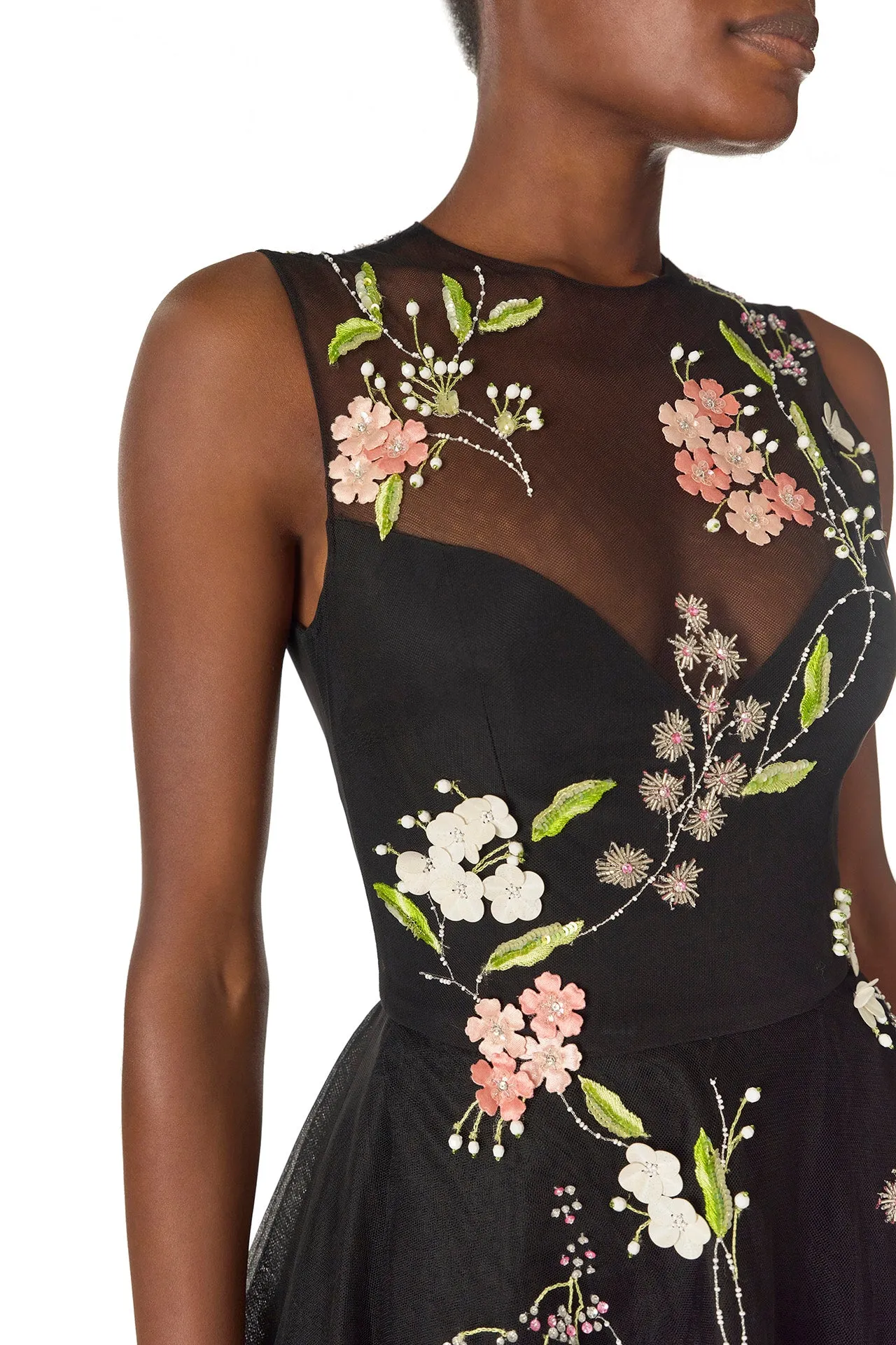 Floral Embroidered Tulle Gown sold by Monique Lhuillier product image thumbnail 2