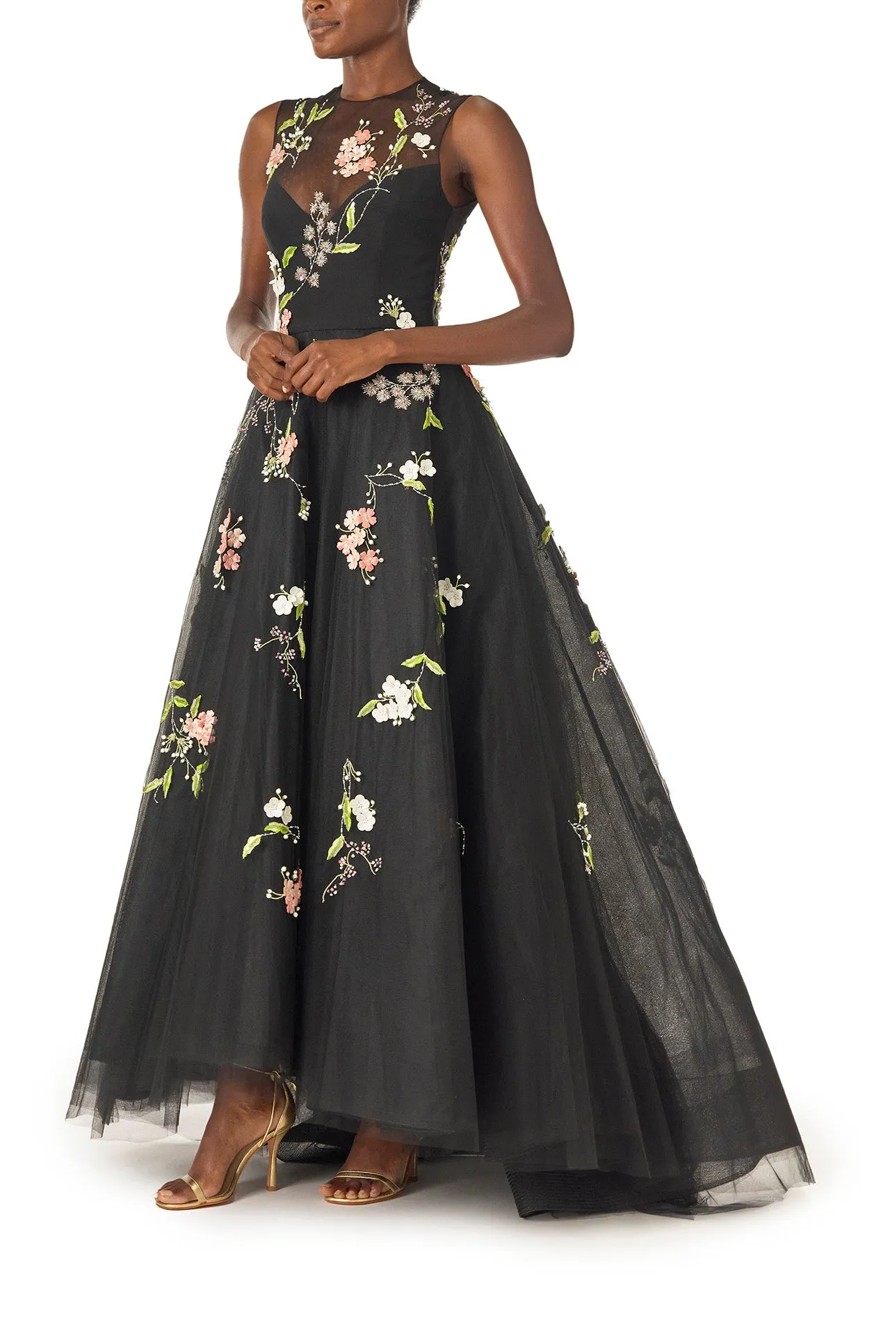 Floral Embroidered Tulle Gown sold by Monique Lhuillier product image thumbnail 3