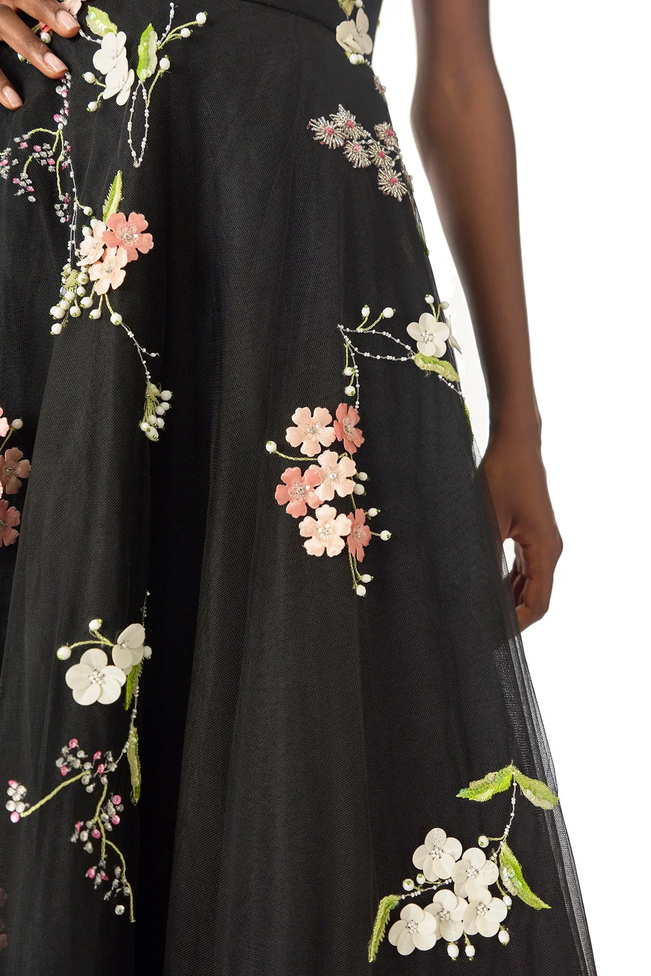Floral Embroidered Tulle Gown sold by Monique Lhuillier product image thumbnail 4