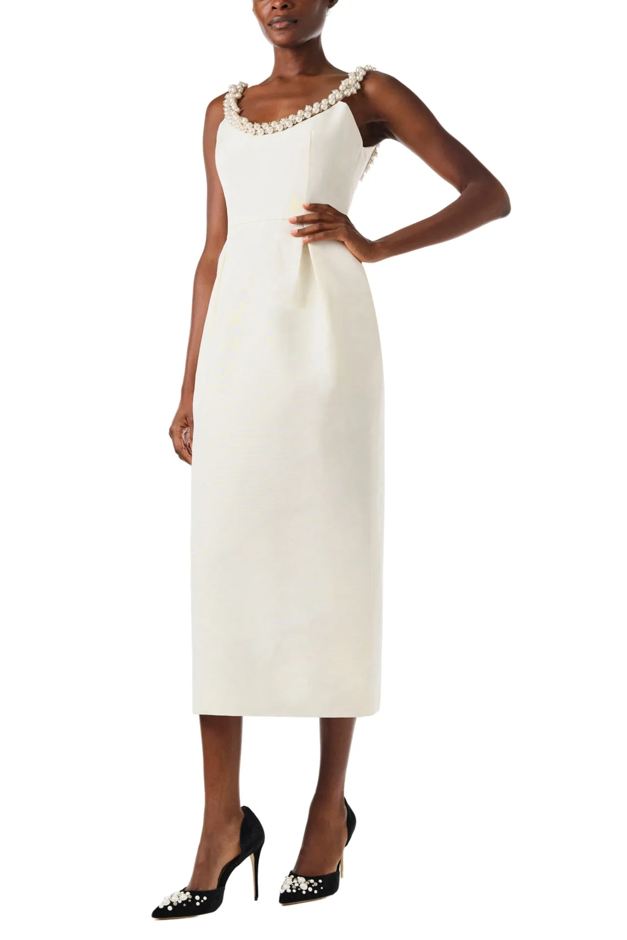 Pearl Embroidered Cocktail Dress sold by Monique Lhuillier product image thumbnail 5