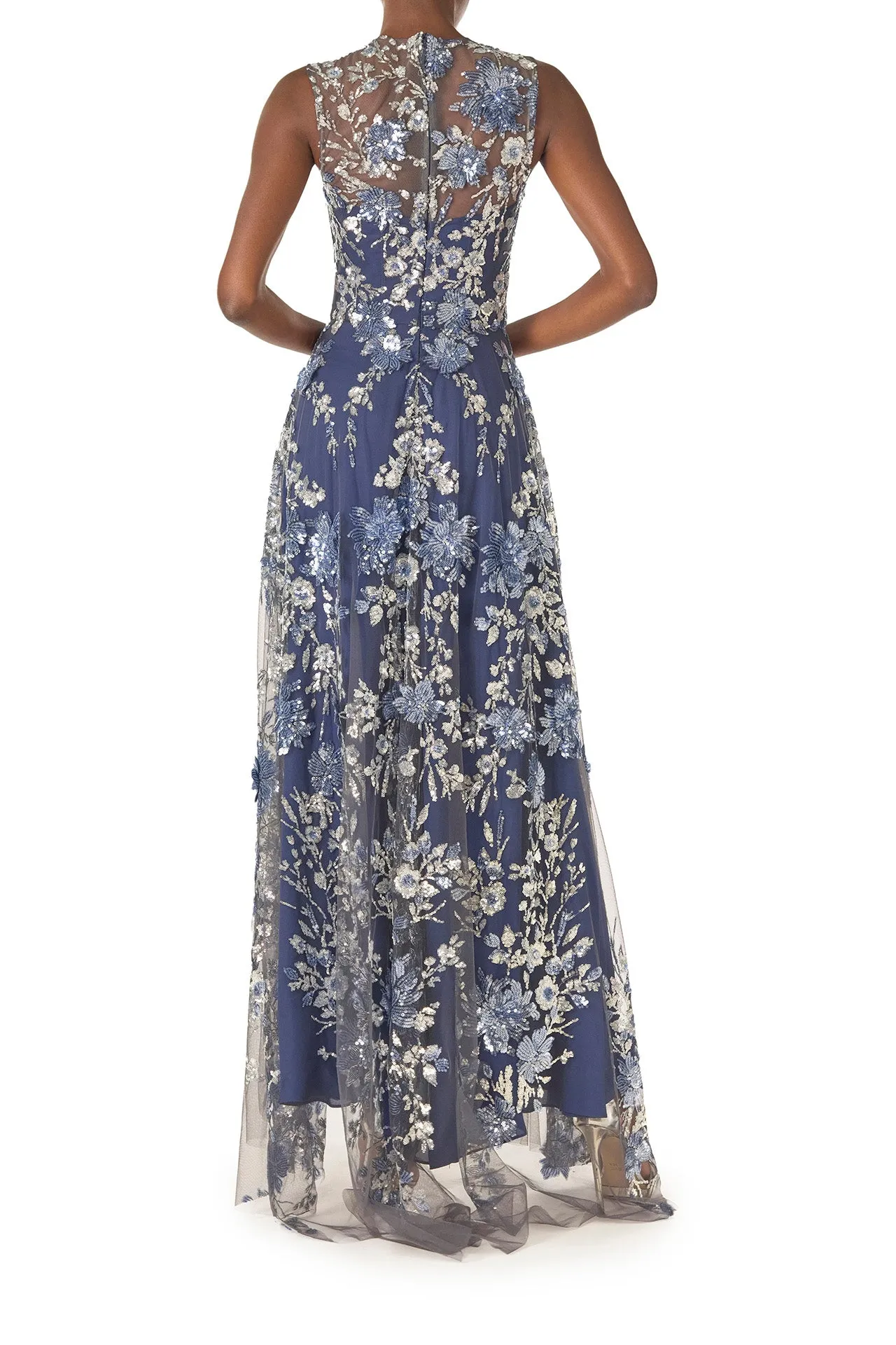 Sleeveless Sequin Tulle Gown sold by Monique Lhuillier product image thumbnail 5