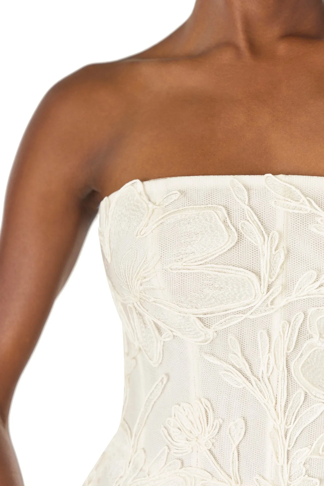 Embroidered Column Gown with Train sold by Monique Lhuillier product image thumbnail 2