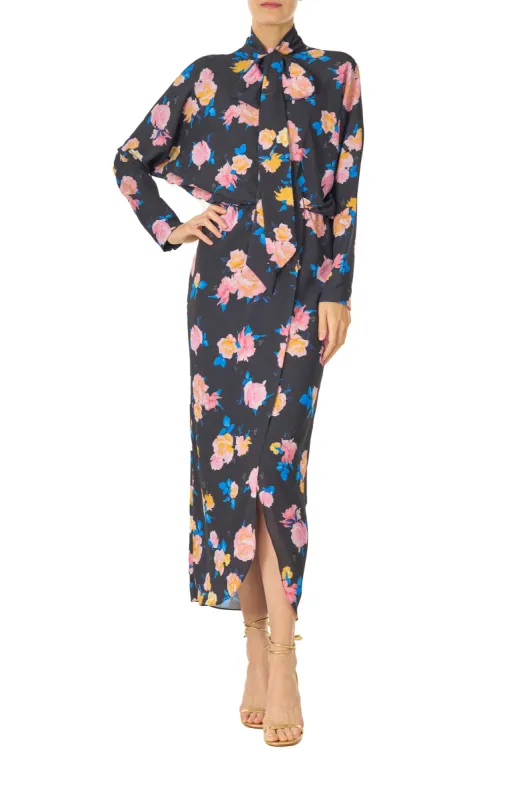 Long Sleeve Wrap Dress made by Monique Lhuillier