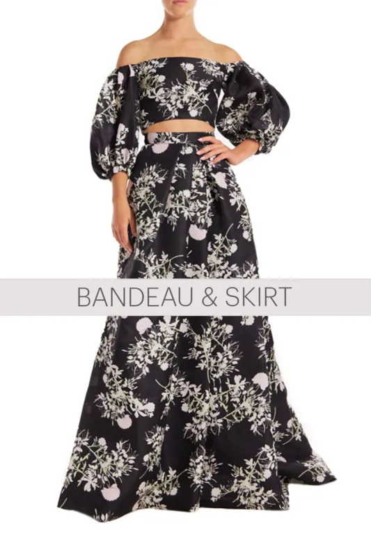 Floral Bandeau & Ballgown Set sold by Monique Lhuillier