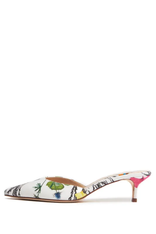 Sophie Botanical Printed Mule sold by Monique Lhuillier