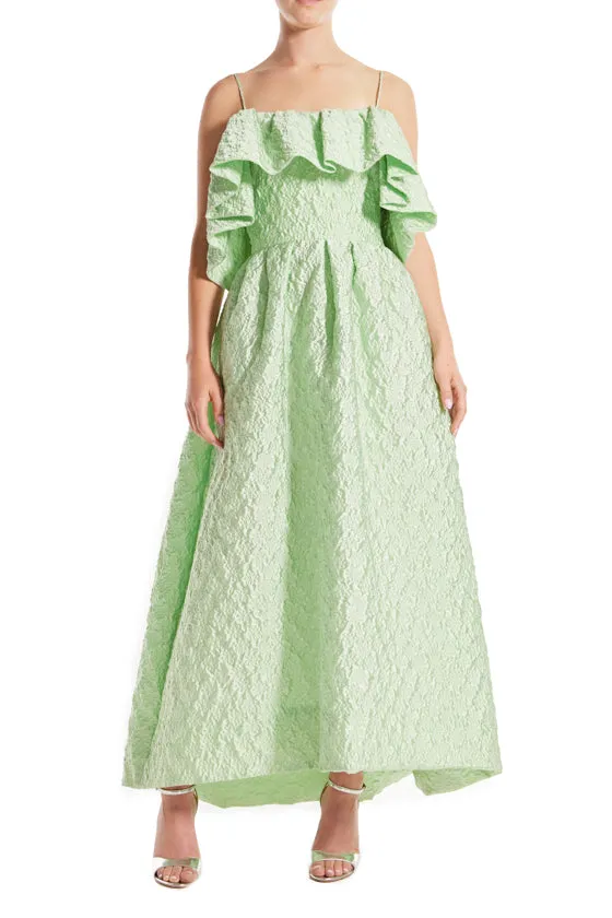 Spaghetti Strap Ruffle Cocktail Dress sold by Monique Lhuillier