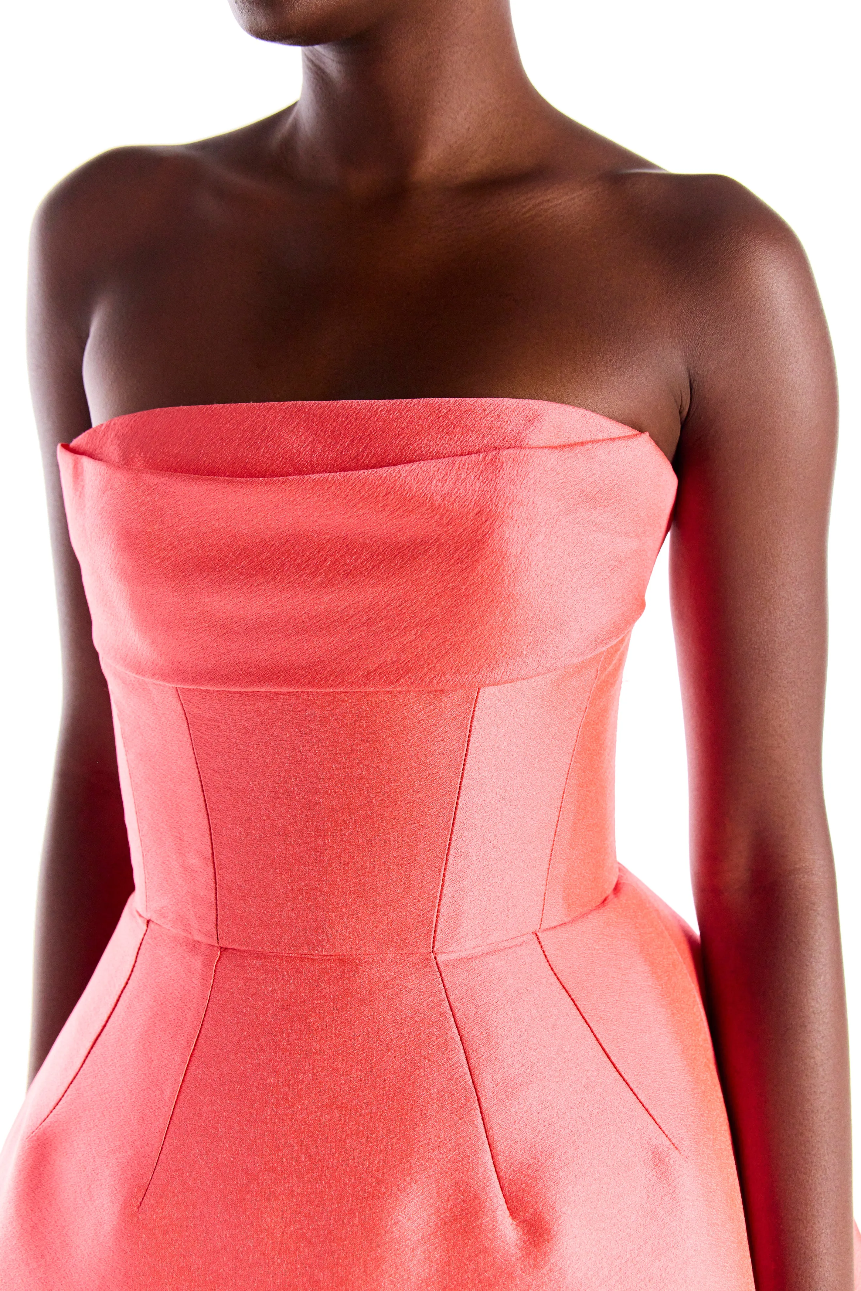 Strapless Jacquard High Low Gown sold by Monique Lhuillier product image thumbnail 5