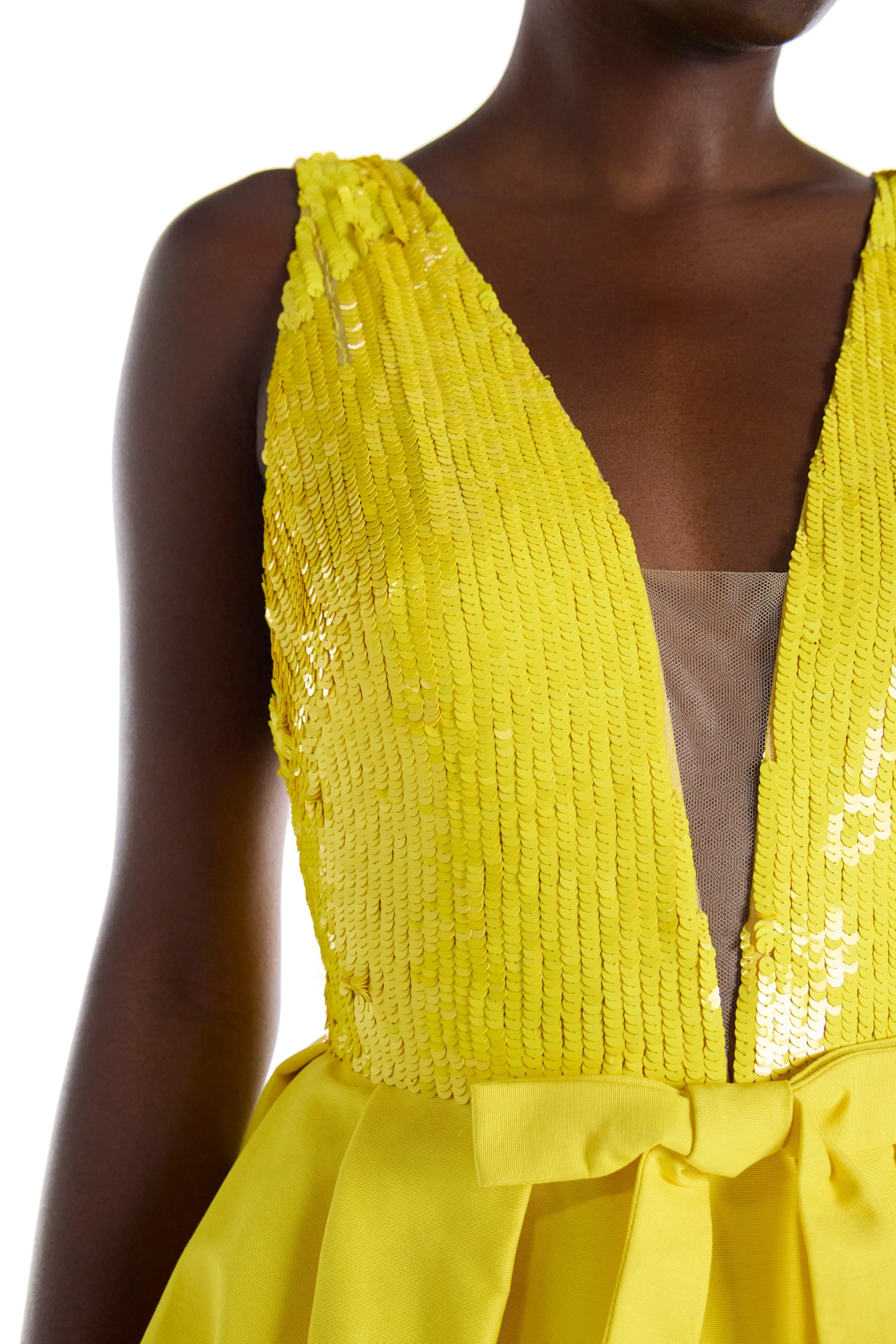 Deep V-Neck Gown sold by Monique Lhuillier product image thumbnail 5
