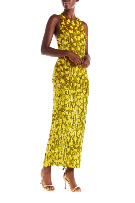 Sequin Halter Cocktail Dress sold by Monique Lhuillier