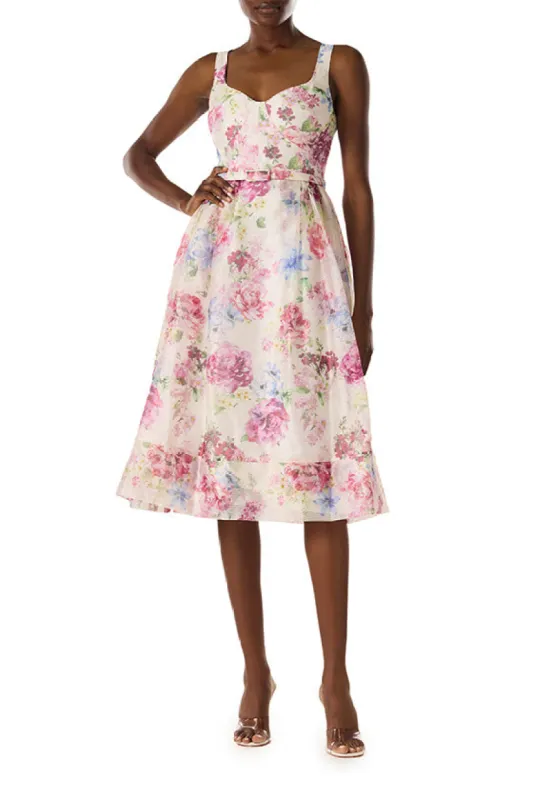 Floral Sleeveless Midi Dress sold by Monique Lhuillier