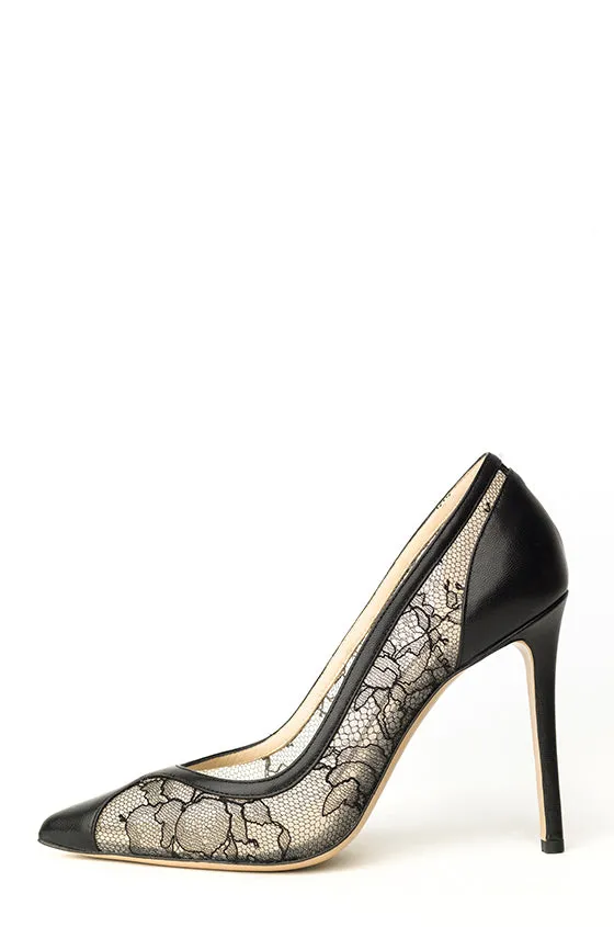 Fatima Lace Pump sold by Monique Lhuillier