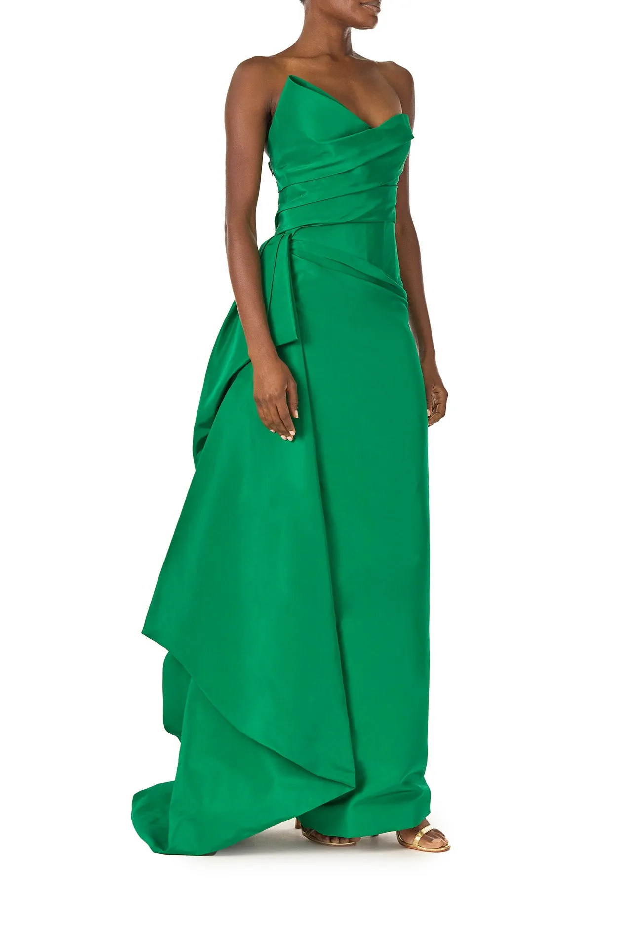 Asymmetric Draped Column Gown sold by Monique Lhuillier product image thumbnail 4