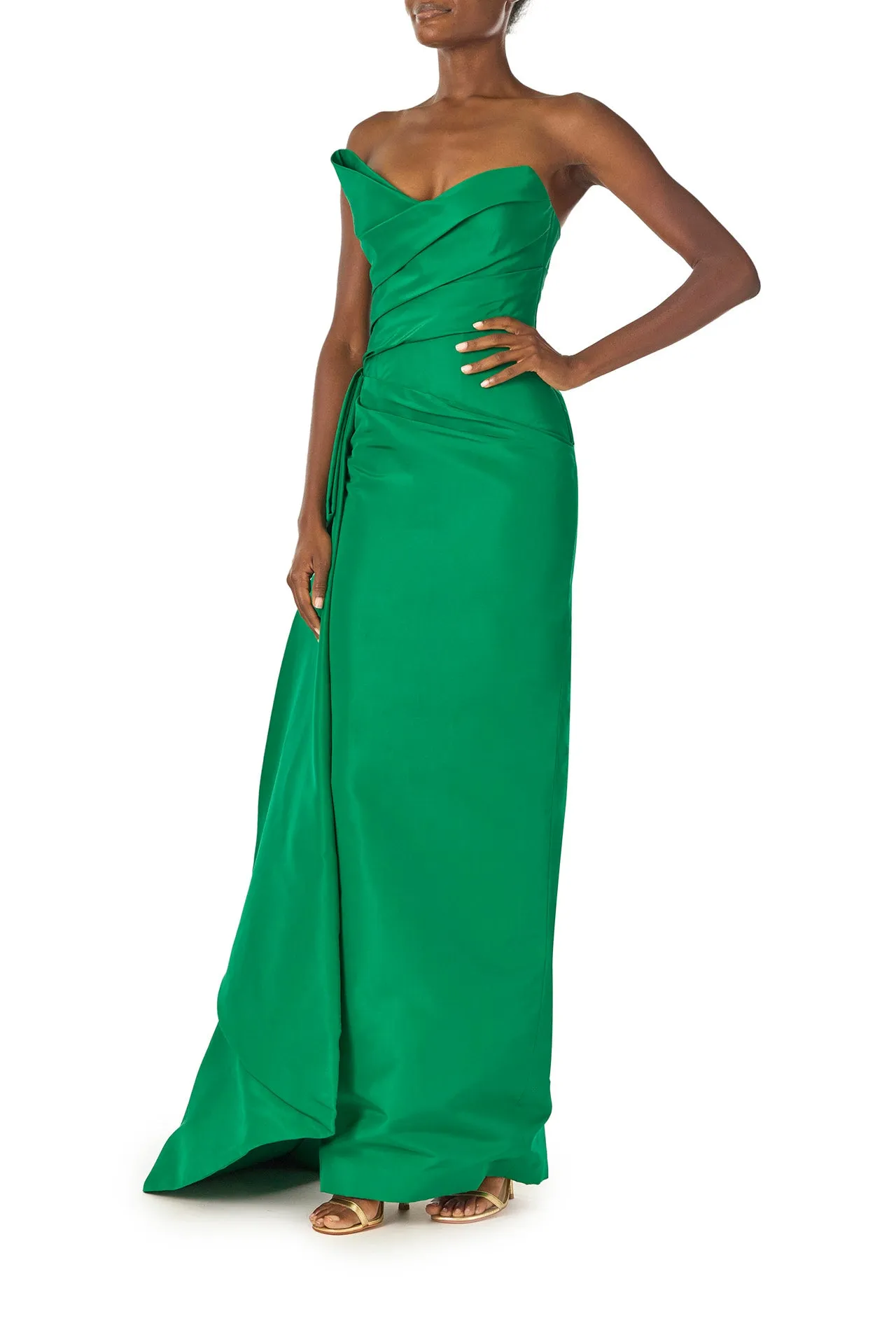 Asymmetric Draped Column Gown sold by Monique Lhuillier product image thumbnail 3