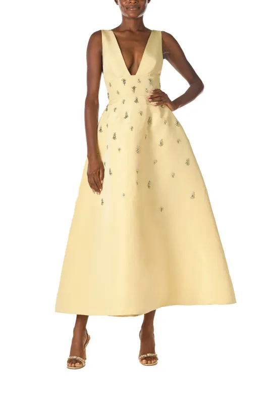 Limoncello Embroidered Cocktail Dress sold by Monique Lhuillier