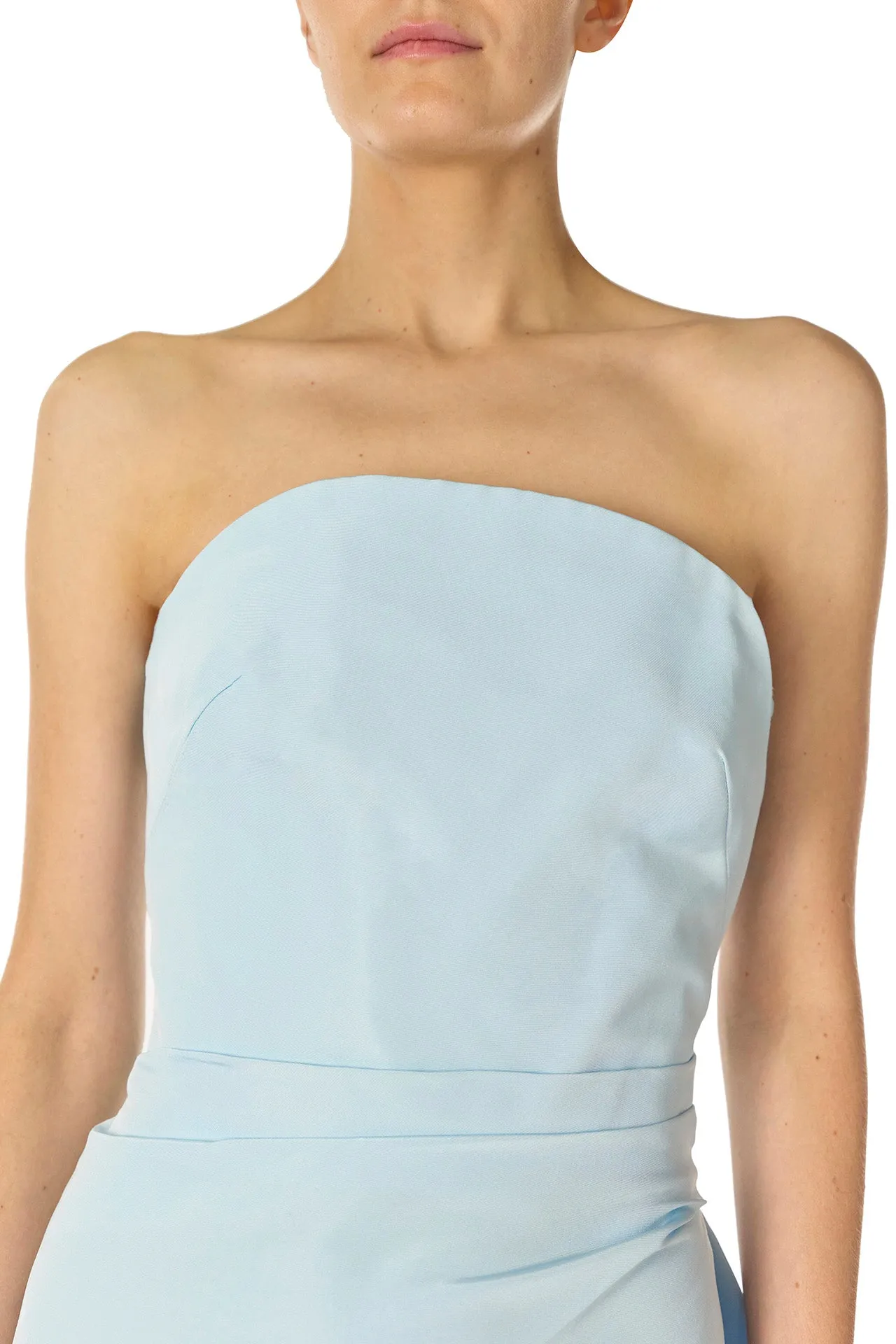 Faille Column Gown with Train sold by Monique Lhuillier product image thumbnail 2