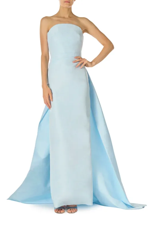 Faille Column Gown with Train sold by Monique Lhuillier