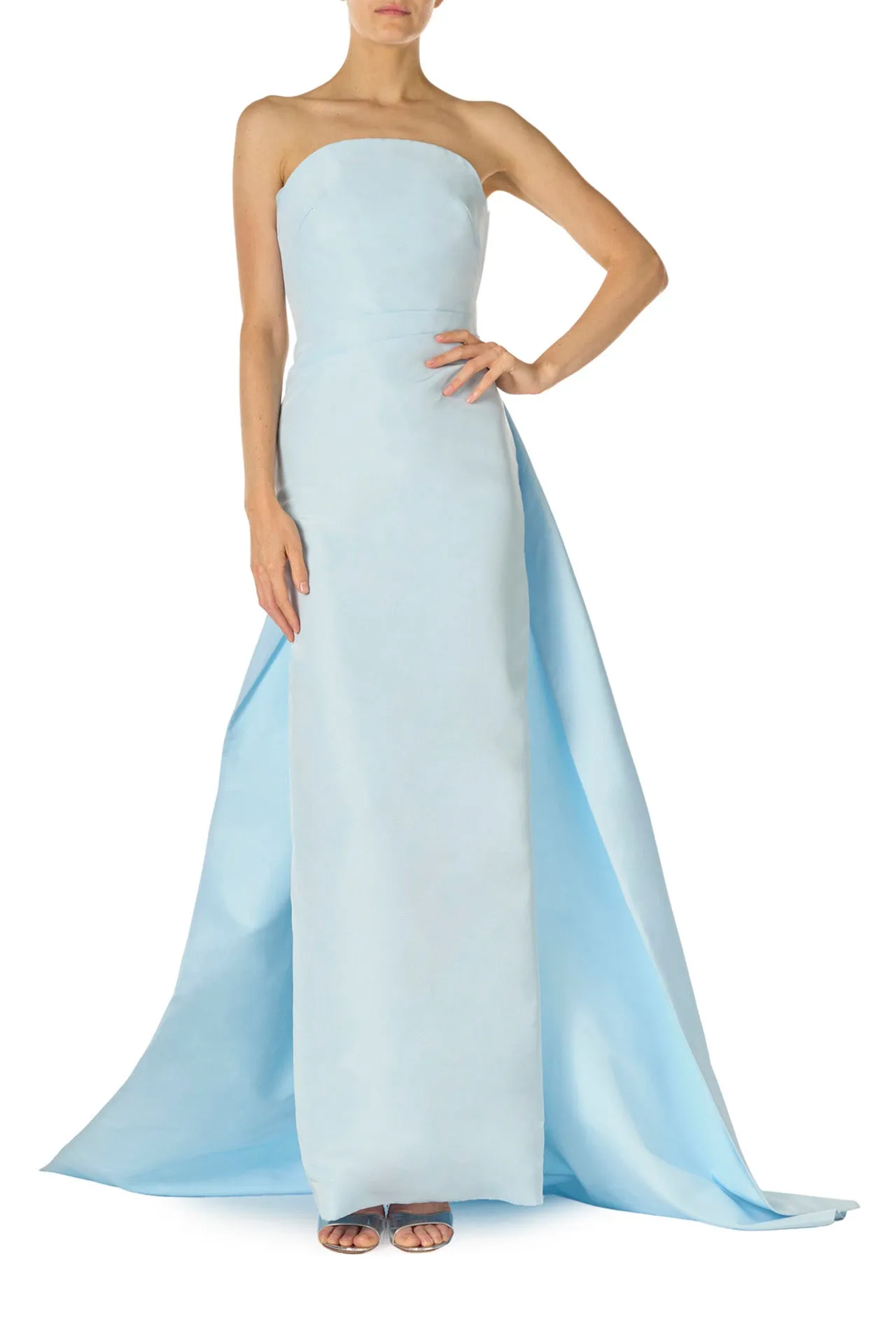 Faille Column Gown with Train sold by Monique Lhuillier