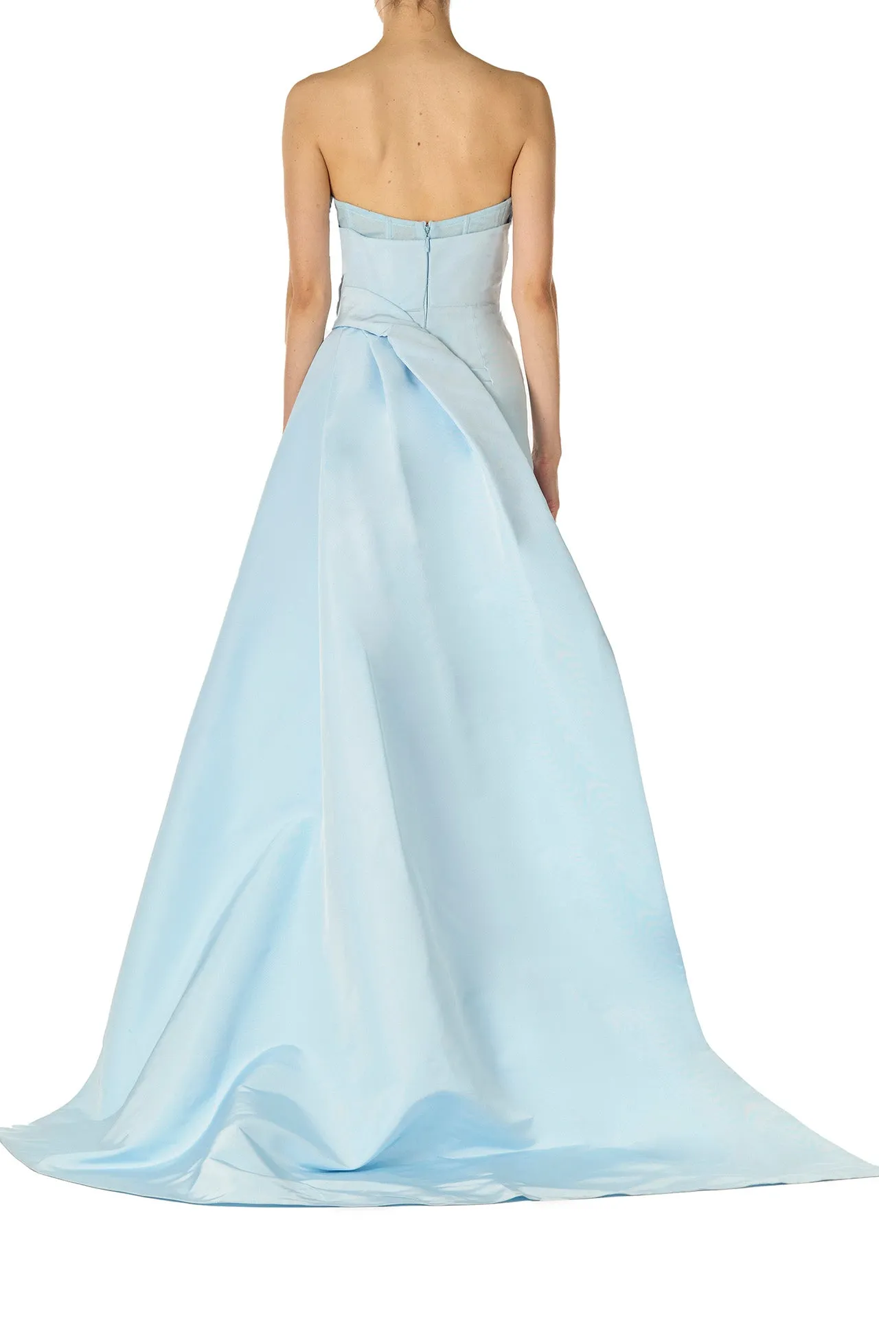 Faille Column Gown with Train sold by Monique Lhuillier product image thumbnail 4