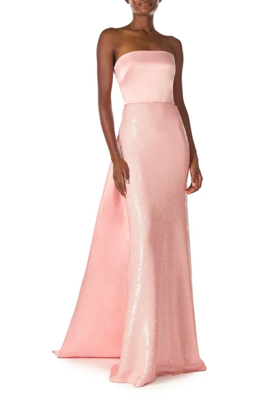 Satin and Sequin Column Gown sold by Monique Lhuillier
