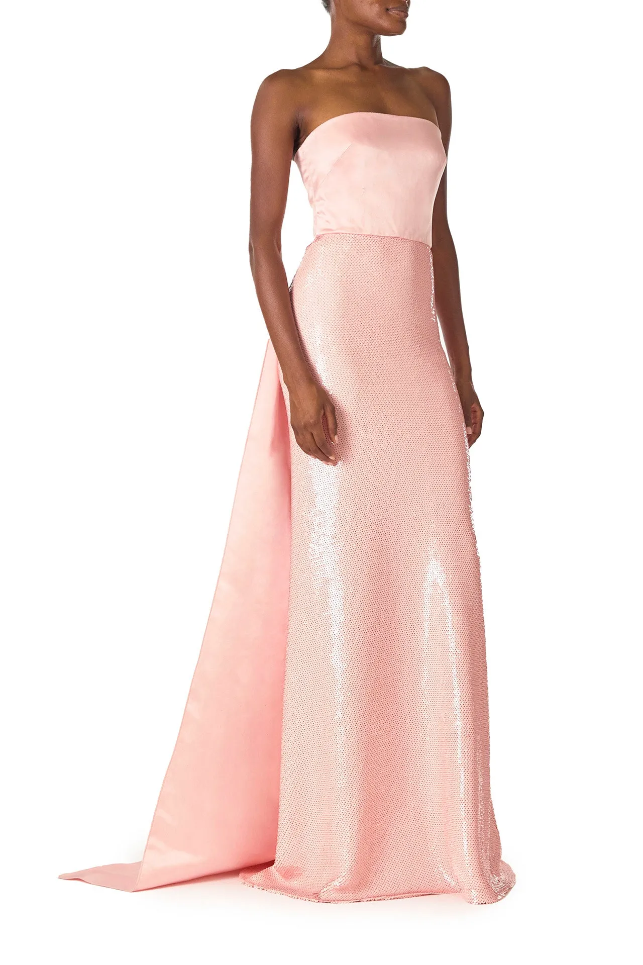 Satin and Sequin Column Gown sold by Monique Lhuillier product image thumbnail 5