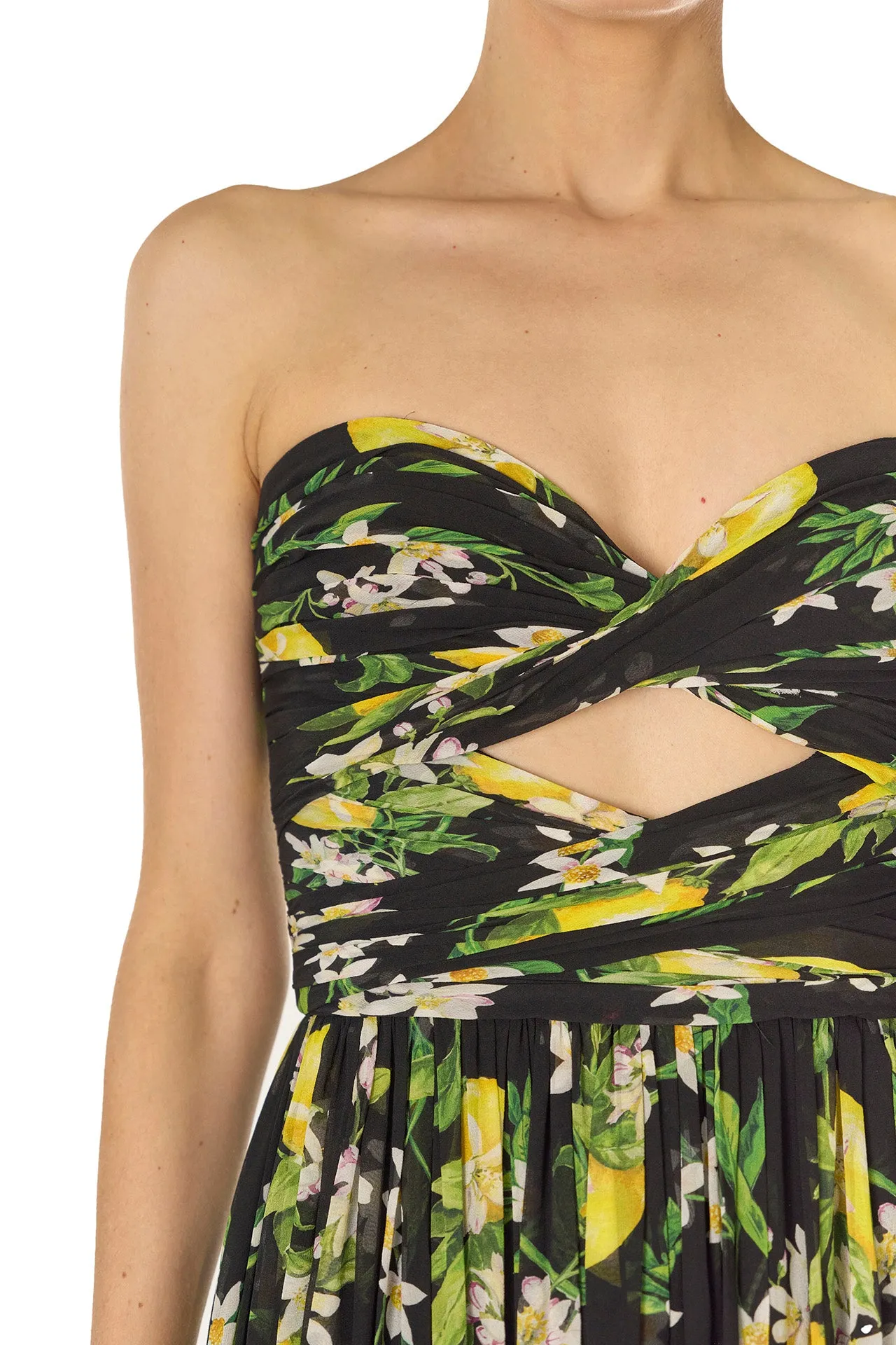 Strapless Lemon Floral Gown sold by Monique Lhuillier product image thumbnail 2