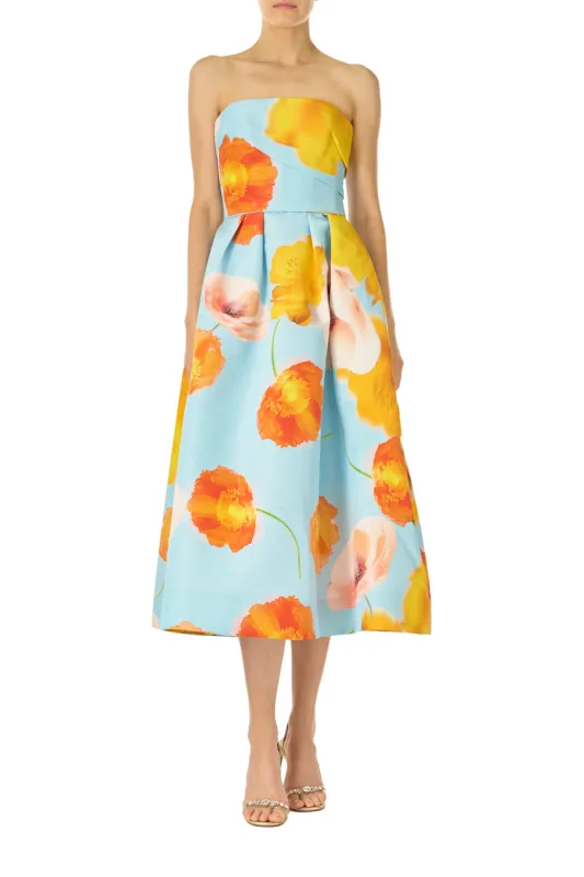 Poppy Floral Tea-Length Dress sold by Monique Lhuillier