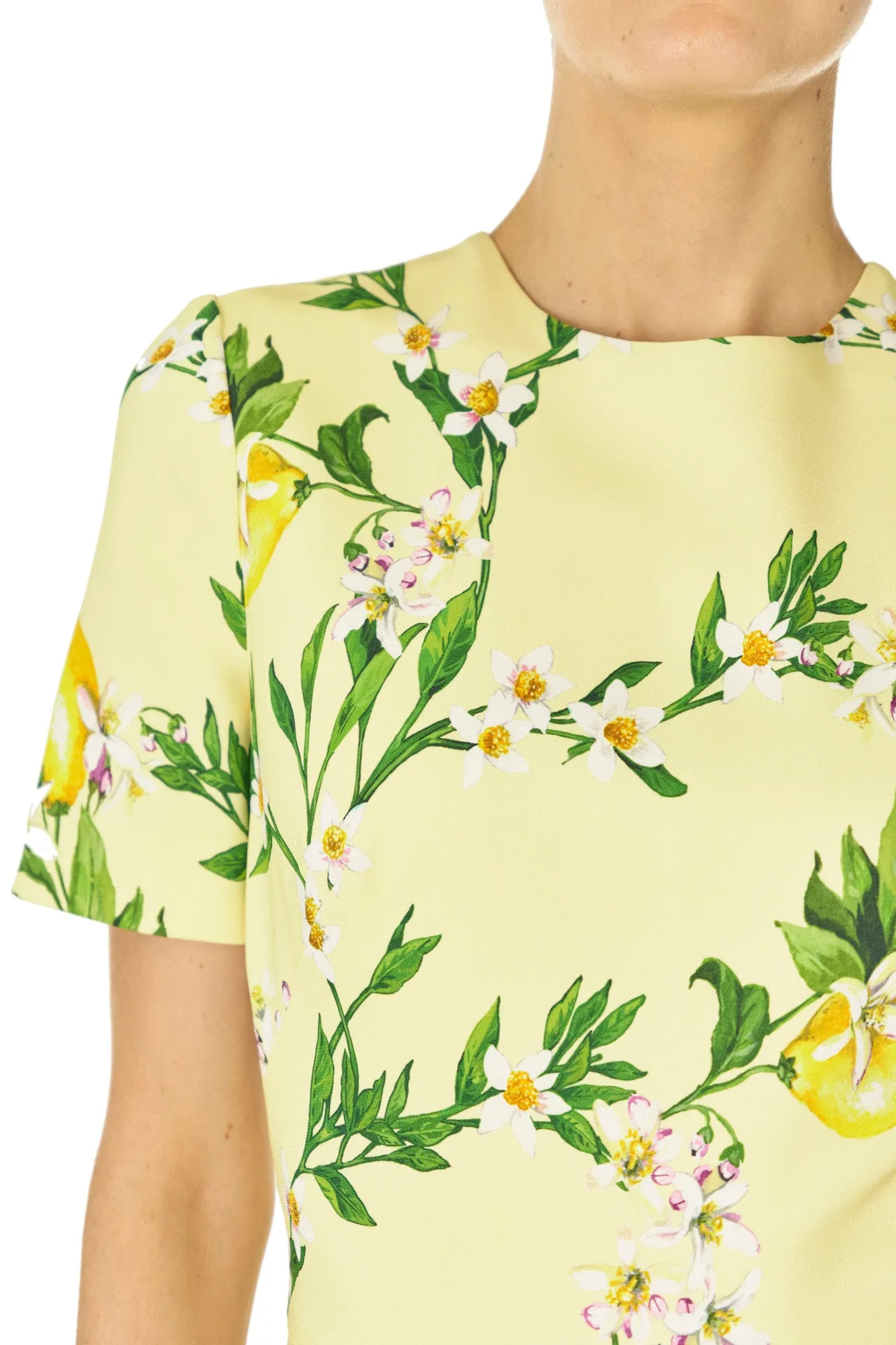 Short Sleeve Lemon Print Gown sold by Monique Lhuillier product image thumbnail 2