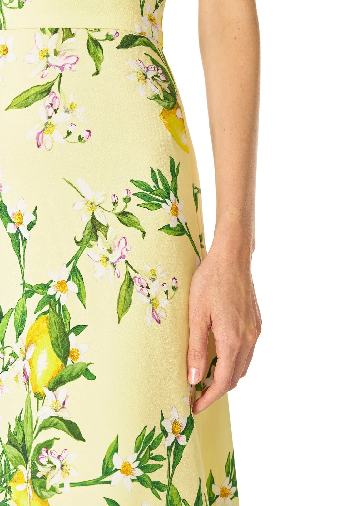 Short Sleeve Lemon Print Gown sold by Monique Lhuillier product image thumbnail 4