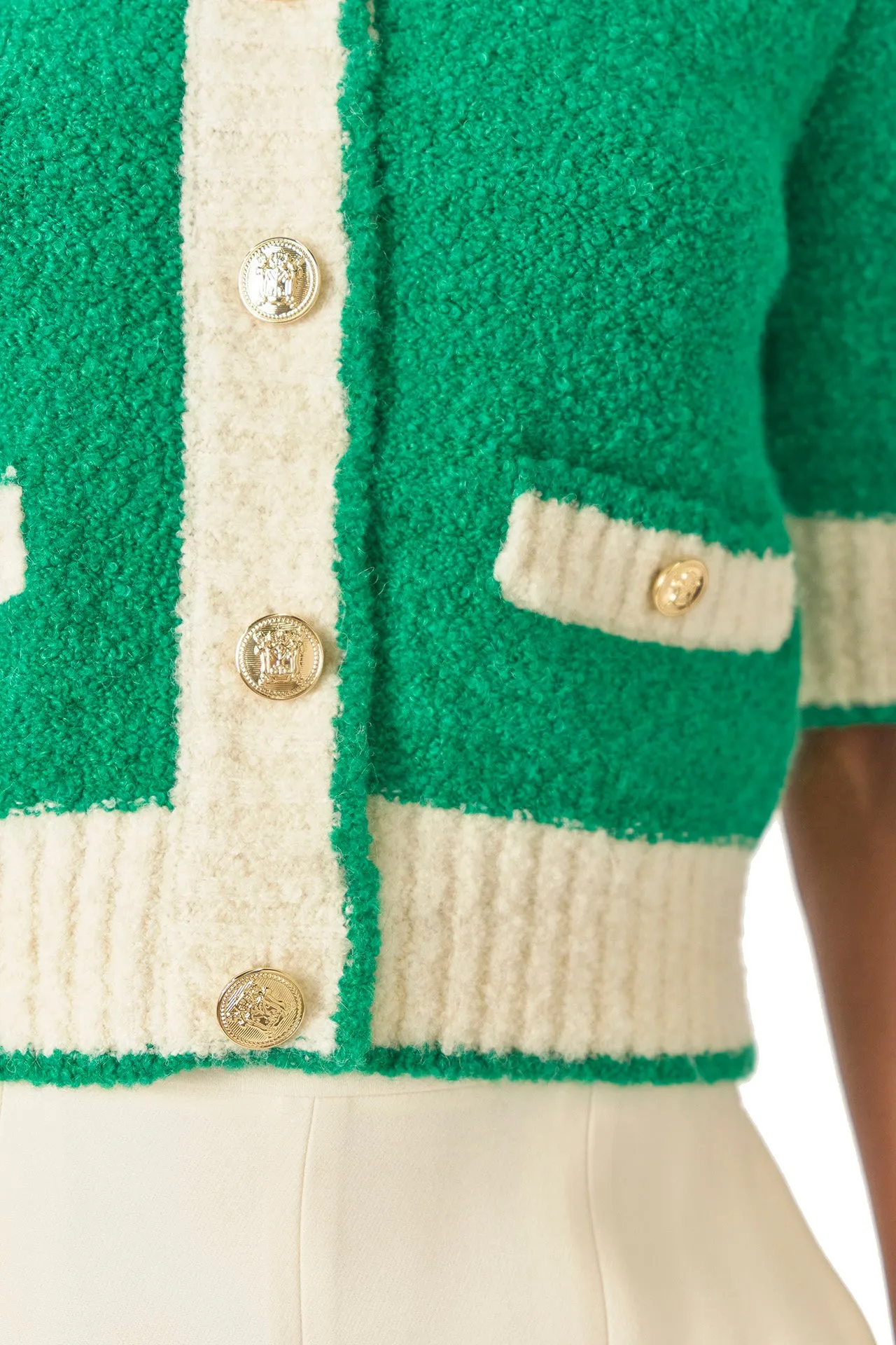 Short Sleeve Knit Cardigan sold by Monique Lhuillier product image thumbnail 2