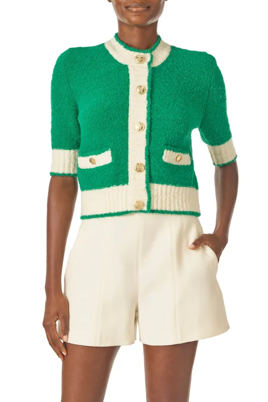 Short Sleeve Knit Cardigan sold by Monique Lhuillier