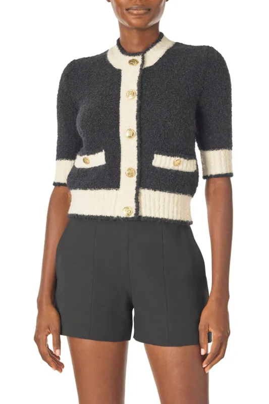 Short Sleeve Knit Cardigan sold by Monique Lhuillier