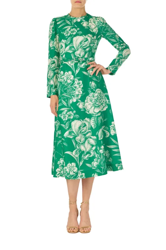 Long Sleeve Floral Day Dress sold by Monique Lhuillier