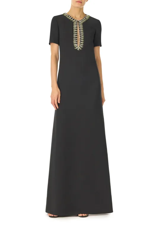 Jeweled Neck Caftan sold by Monique Lhuillier