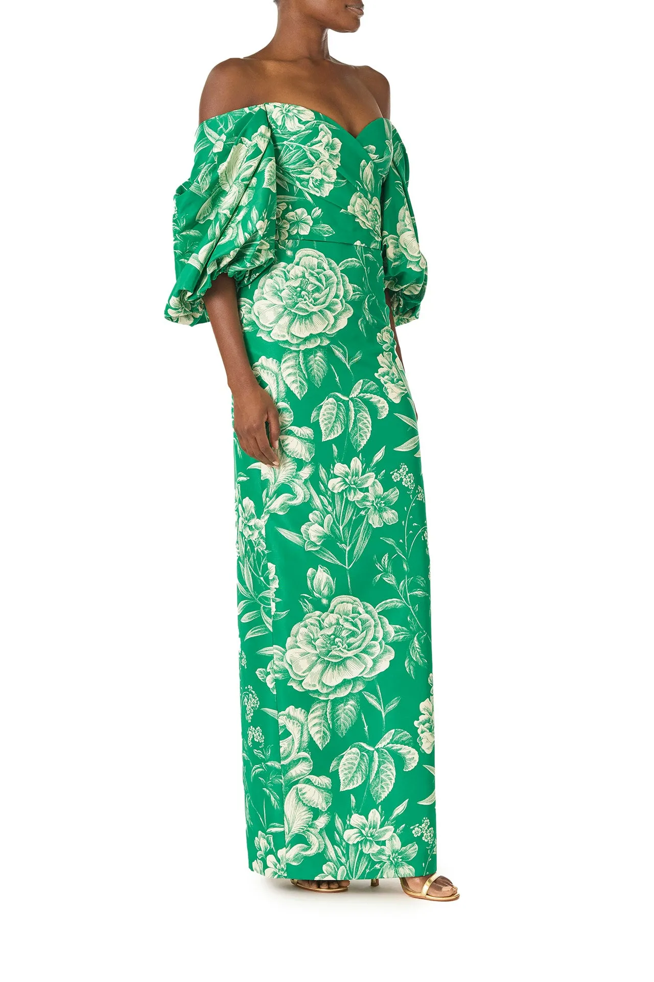 Off-the-Shoulder Blouson Sleeve Gown sold by Monique Lhuillier product image thumbnail 5