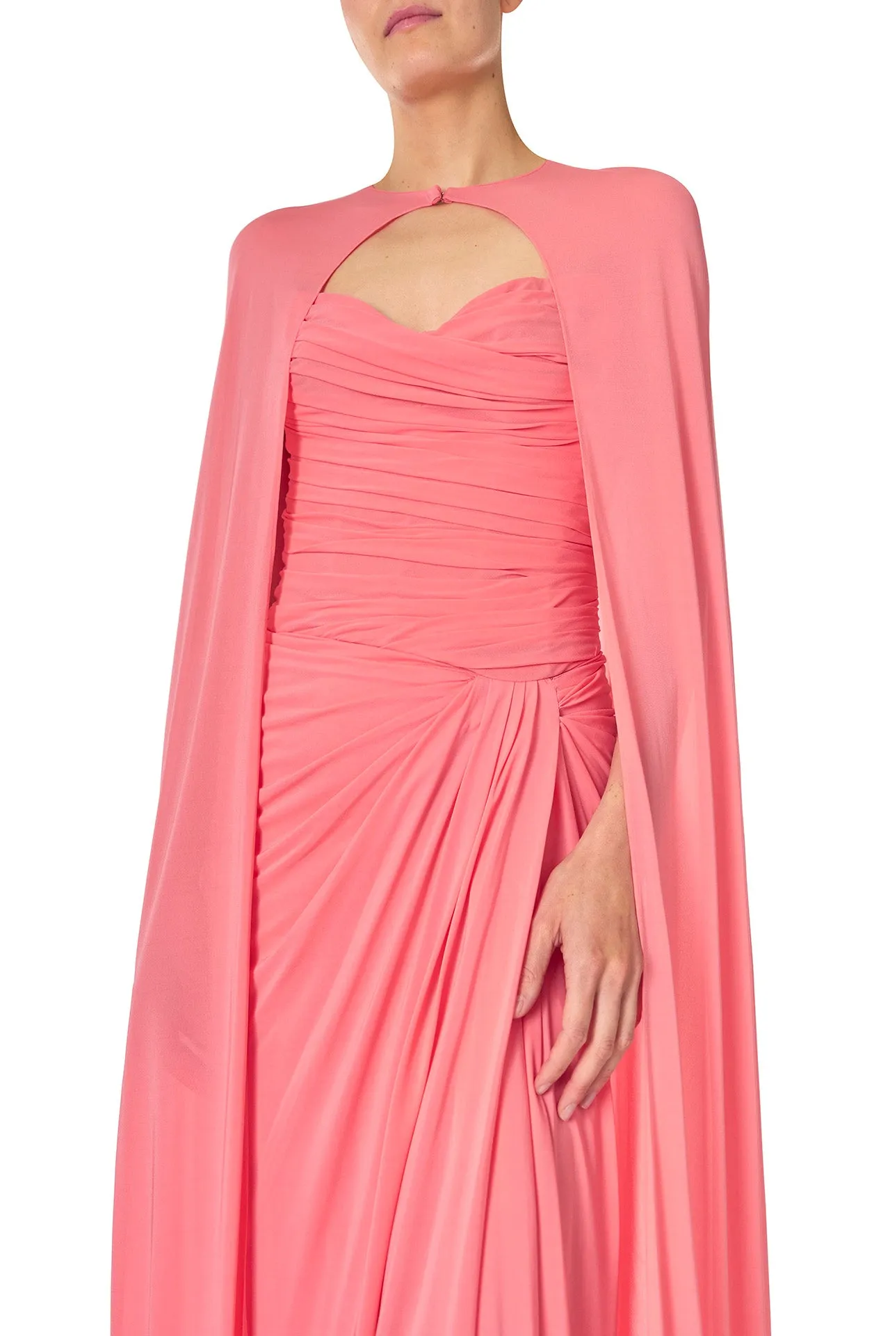 Floor Length Jersey Cape sold by Monique Lhuillier product image thumbnail 2