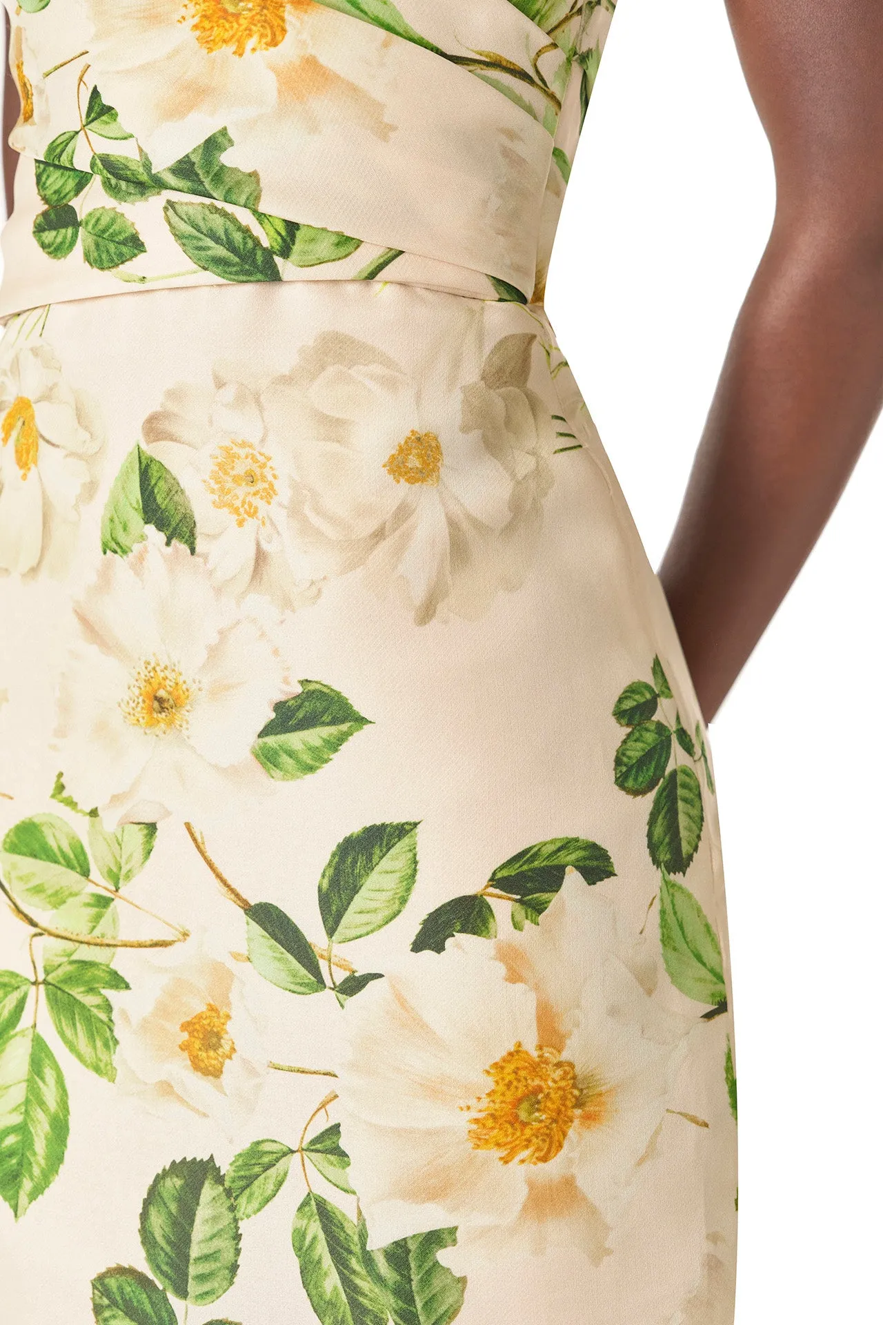 Rose Printed Column Gown sold by Monique Lhuillier product image thumbnail 4