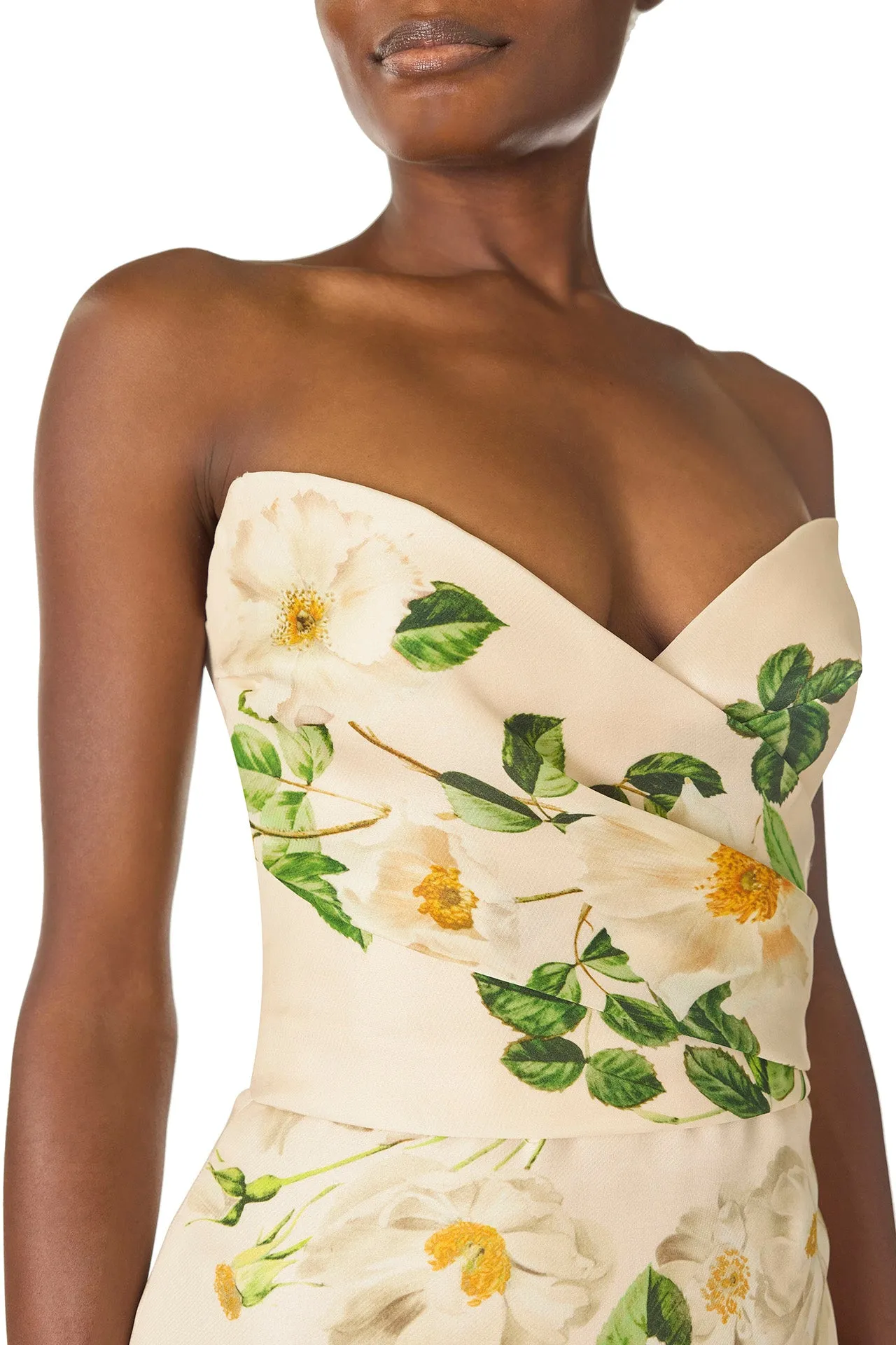 Rose Printed Column Gown sold by Monique Lhuillier product image thumbnail 2