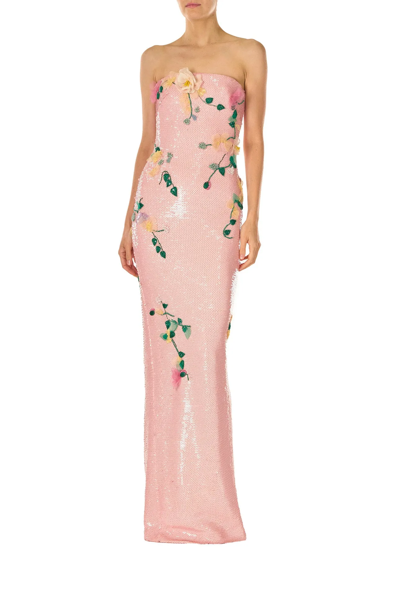 Floral Sequin Column Gown sold by Monique Lhuillier
