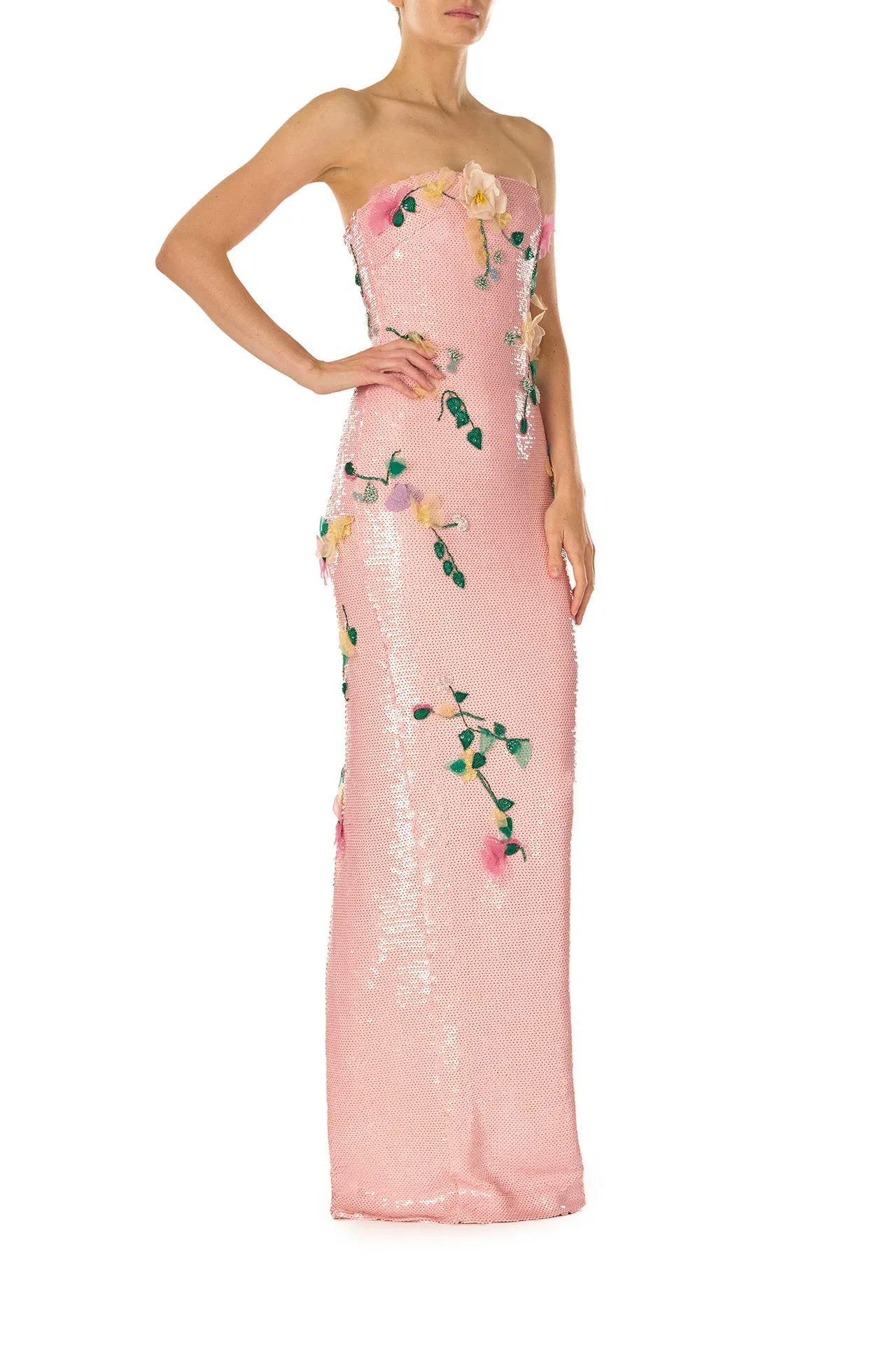 Floral Sequin Column Gown sold by Monique Lhuillier product image thumbnail 5