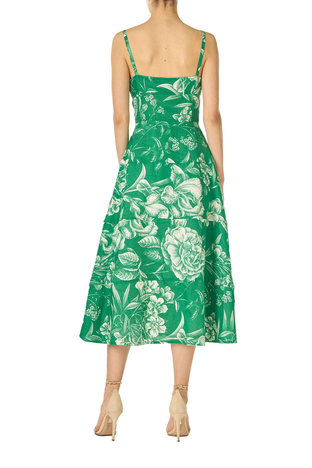 Floral Sleeveless Day Dress sold by Monique Lhuillier product image thumbnail 5
