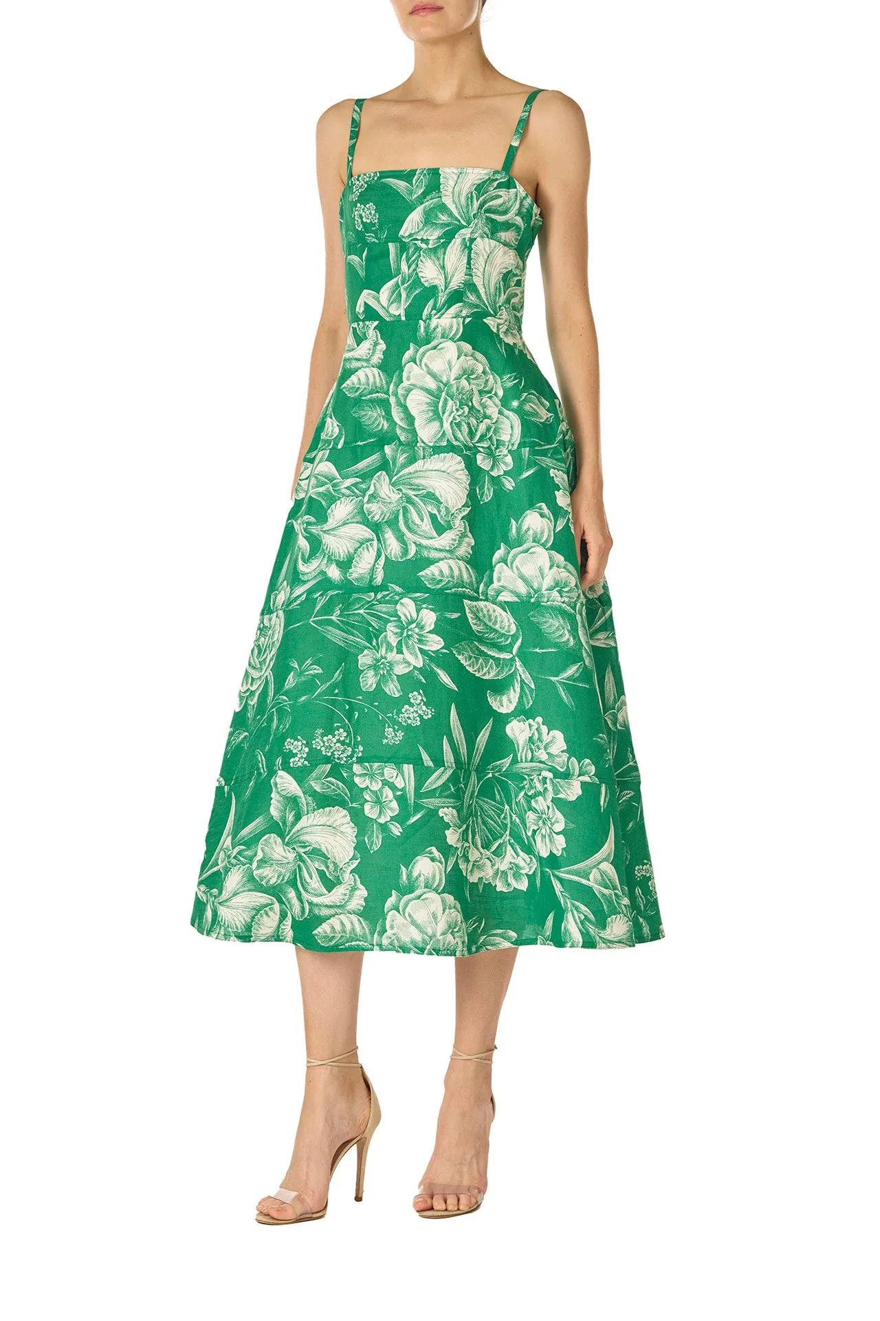 Floral Sleeveless Day Dress sold by Monique Lhuillier product image thumbnail 4
