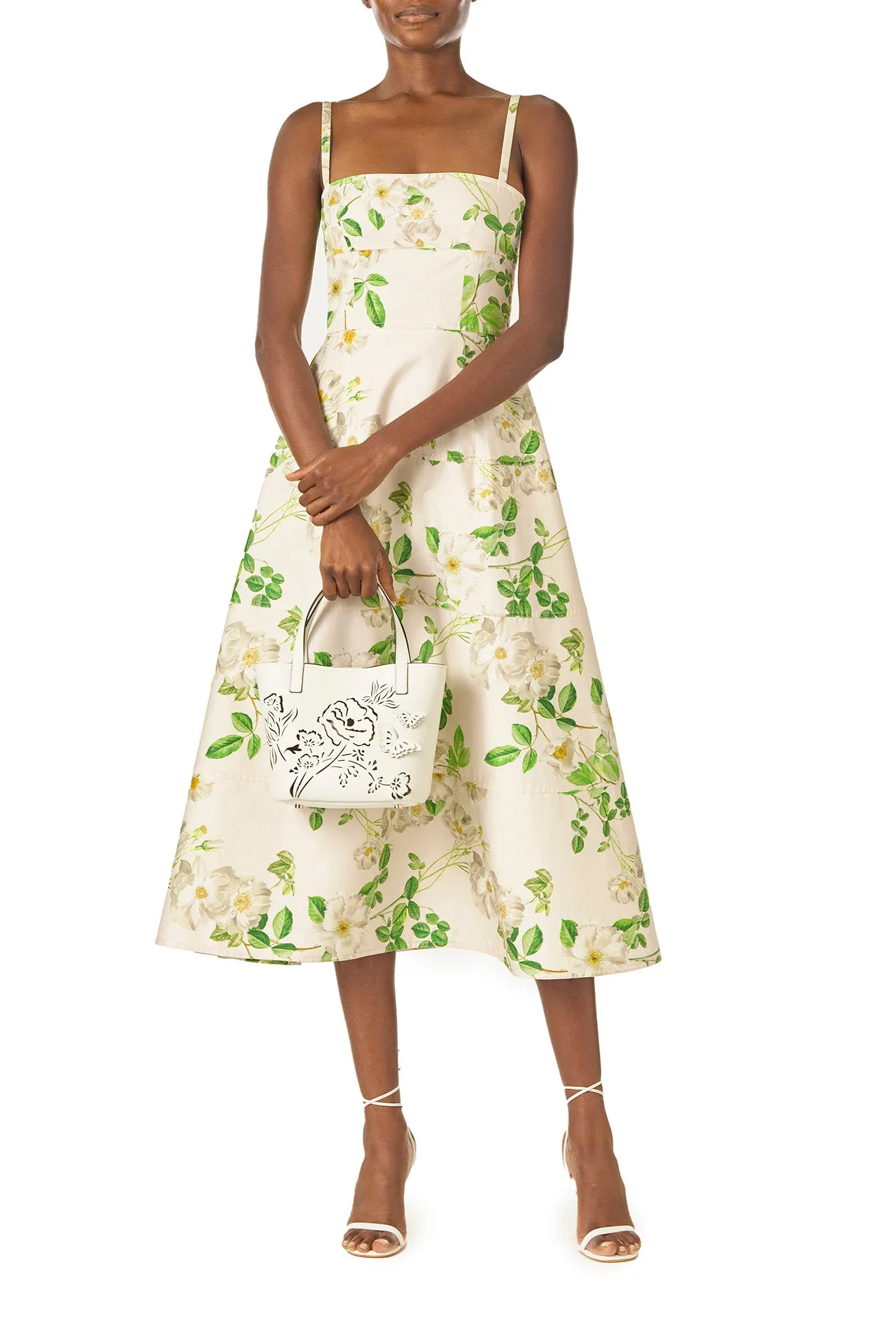 Floral Sleeveless Day Dress sold by Monique Lhuillier product image thumbnail 5