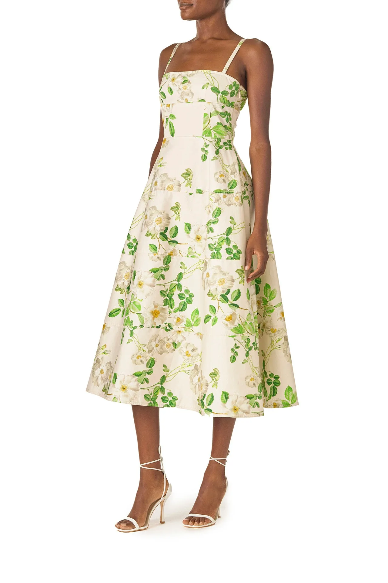 Floral Sleeveless Day Dress sold by Monique Lhuillier product image thumbnail 3