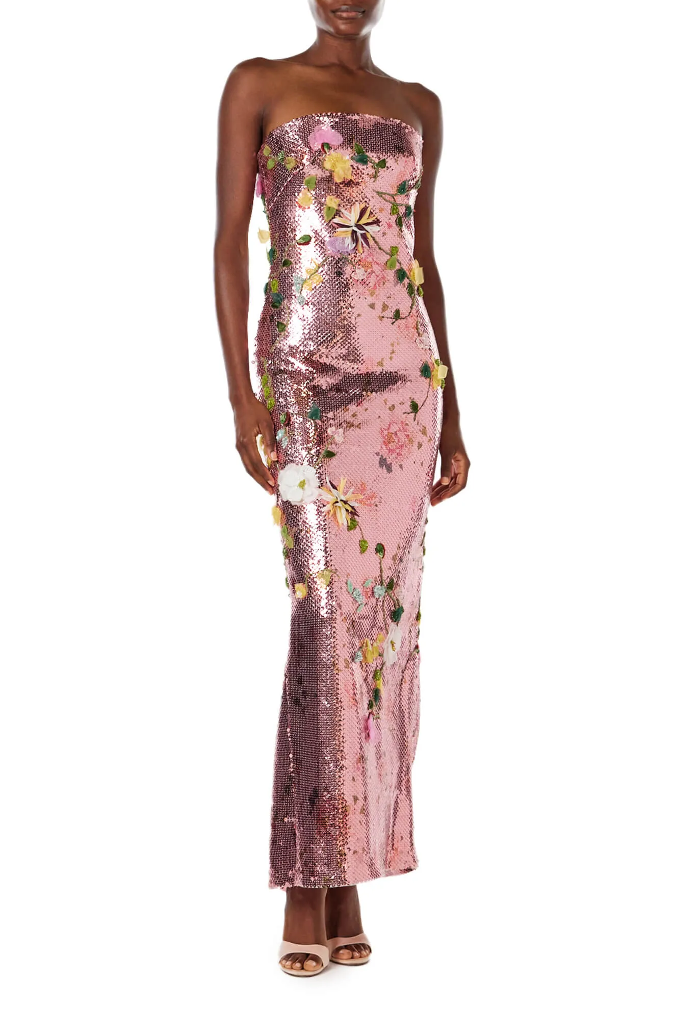 Strapless Embroidered Sequin Gown (S.O.) sold by Monique Lhuillier product image thumbnail 2