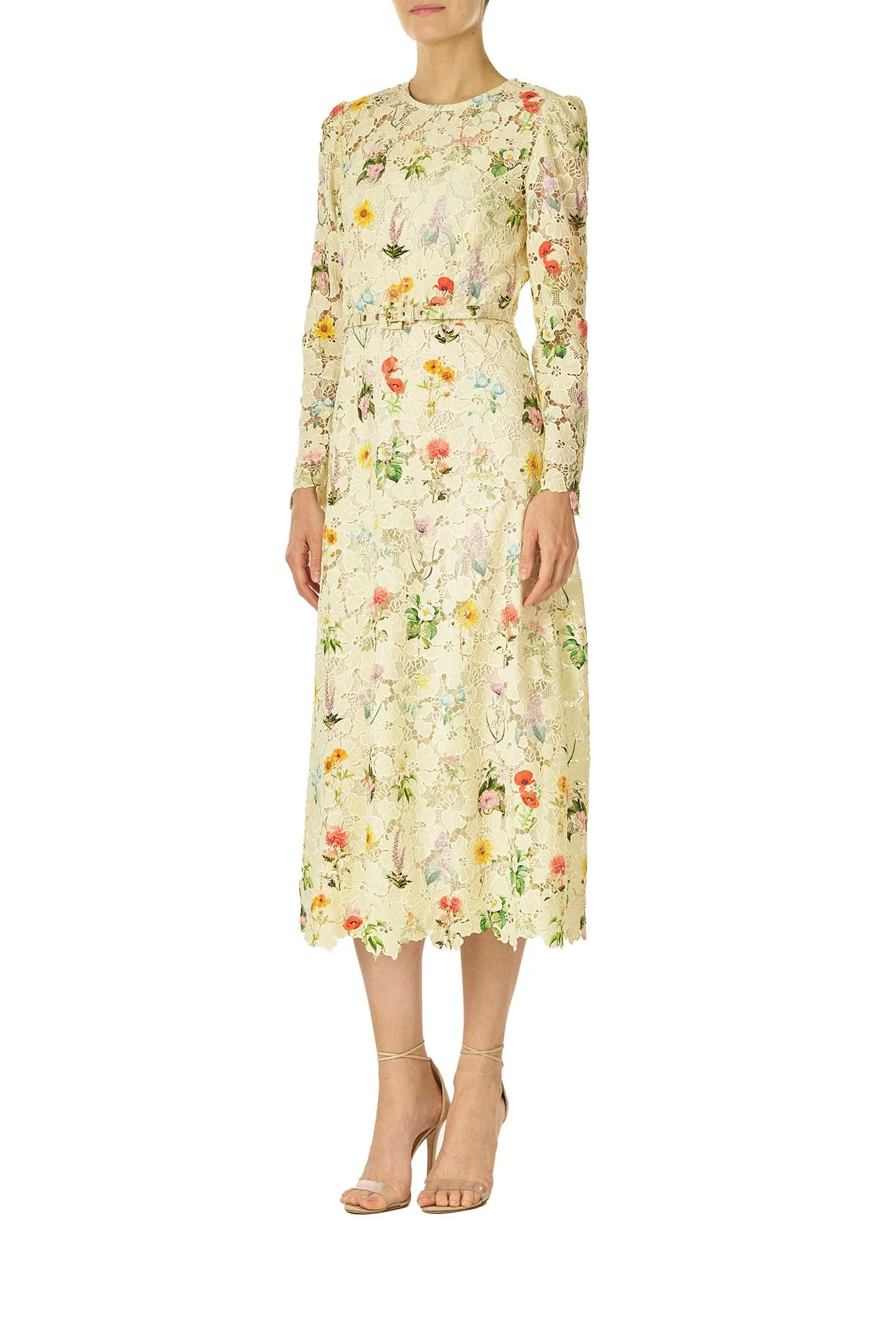 Limoncello Floral Lace Dress sold by Monique Lhuillier product image thumbnail 3