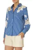 Lace Detailed Button Front Shirt sold by Monique Lhuillier