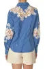 Lace Detailed Button Front Shirt sold by Monique Lhuillier
