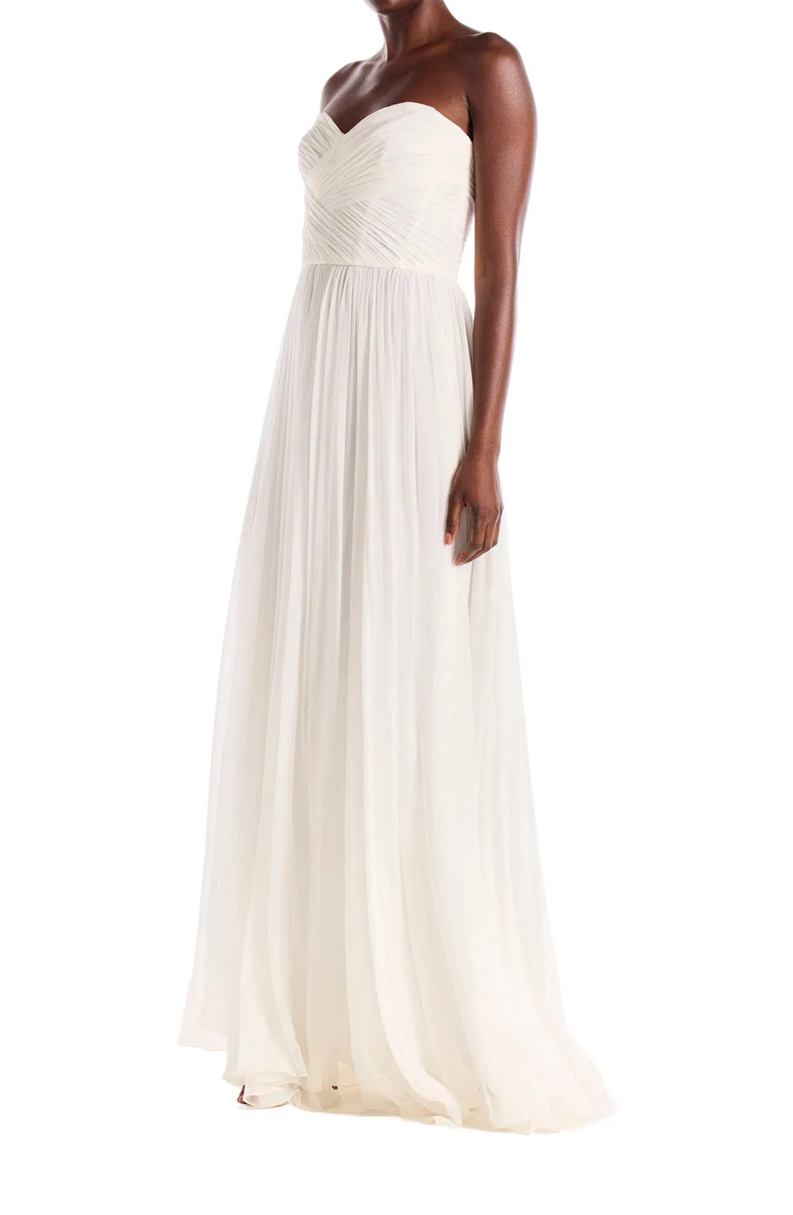 Strapless Draped Chiffon Gown sold by Monique Lhuillier product image thumbnail 4