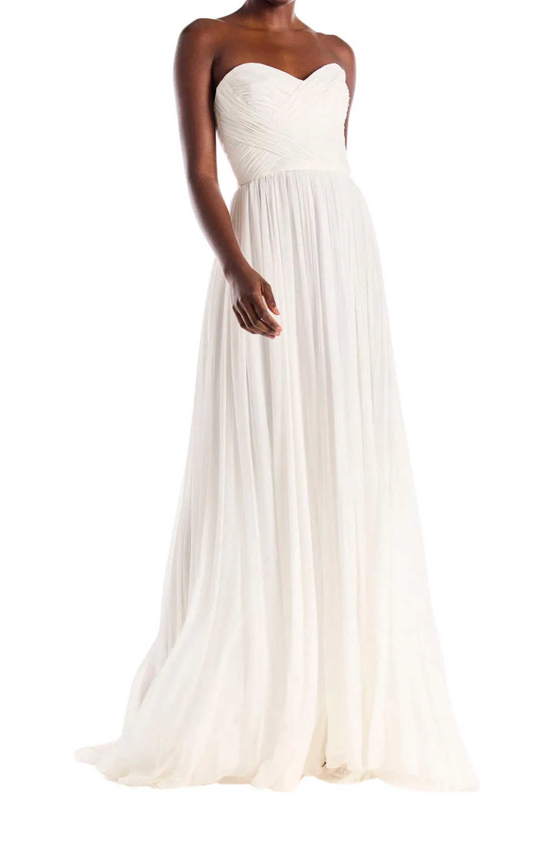 Strapless Draped Chiffon Gown sold by Monique Lhuillier product image thumbnail 3
